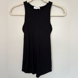 Hashttag Women’s Black Ribbed Sleeveless Racerback Tank Top Size Small